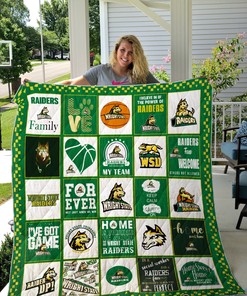 Wright State Raiders Ncaa Quilt Blanket Bedding Set