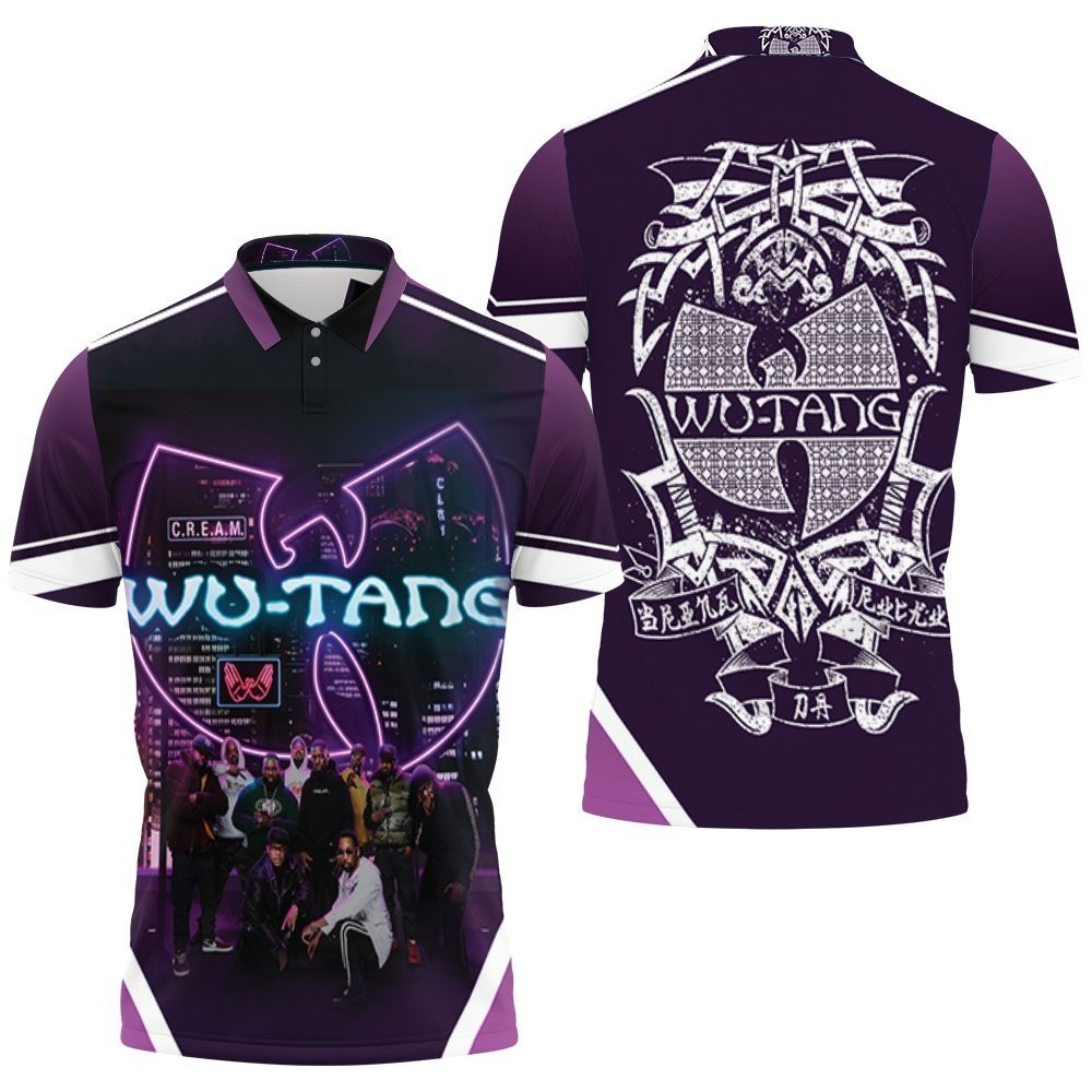 Wutang Clan Cream Led Light Logo Sky View Legend Hip Hop 3D All Over Print Polo Shirt