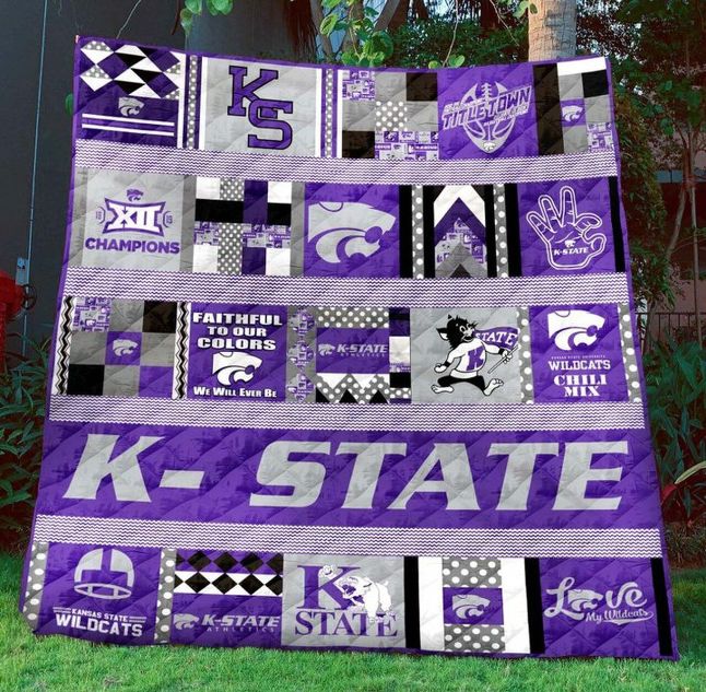 XII Champions Ncaa Kansas State Wildcats Great Quilt Blanket Bedding Set