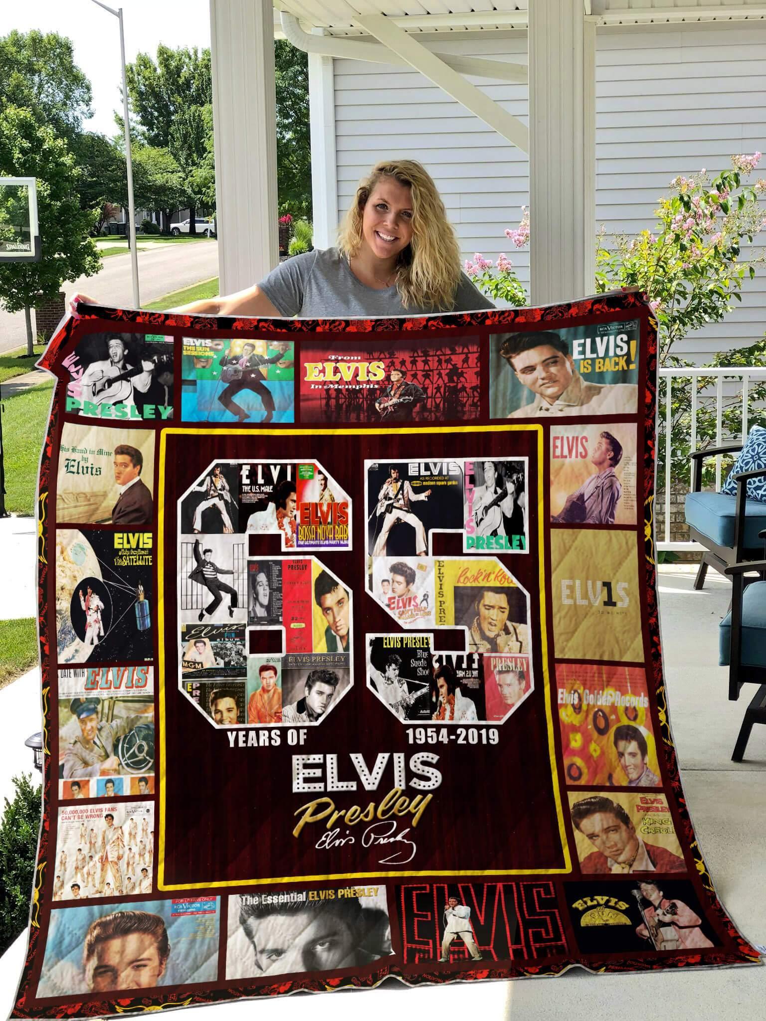 Years Of Elvis Presley Quilt Blanket Bedding Set