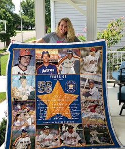 Years Of Houston Astros Signed Collected Quilt Blanket Bedding Set