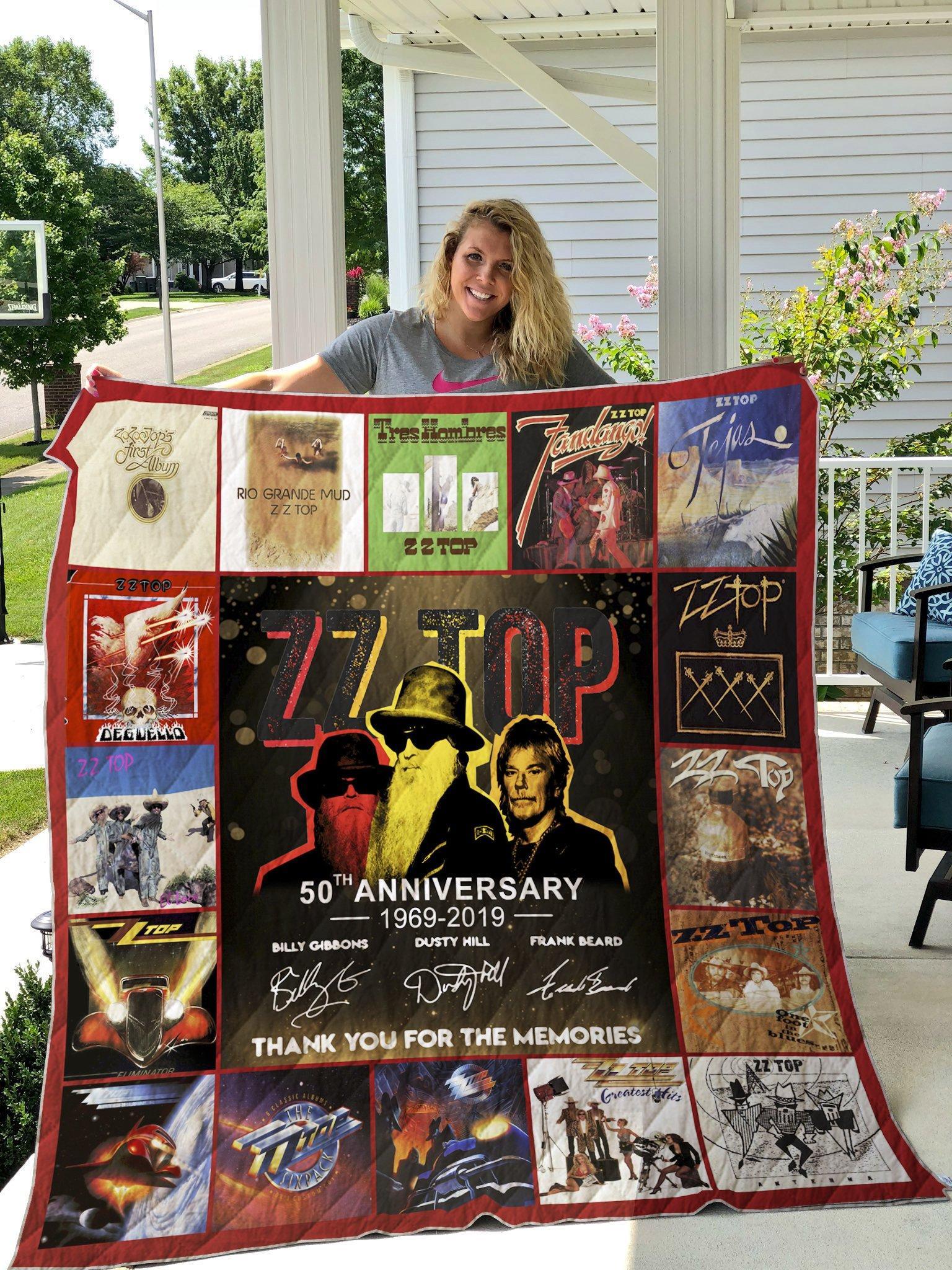 Years Of Zz Top Thank You For The Memories Quilt Blanket Bedding Set