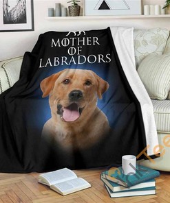Yellow Labrador Sherpa Fleece Blanket Gifts for Family, for Couple