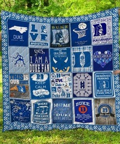 Yes I Am A Duke Fan Ncaa Depaul Blue Demons Collection Collected Green Quilt Blanket Bedding Set