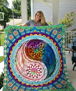 Yin Yang Hippie Quilt Blanket Bedding Set for Home Décor