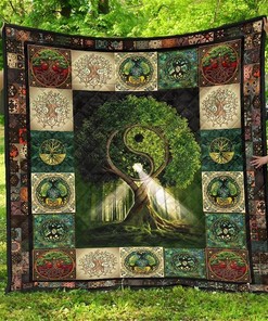 Yin Yang Tree Of Life For Yoga Lover Quilt