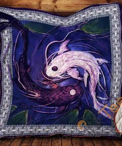 Yin-Yang Koi Fish Quilt Blanket Bedding Set