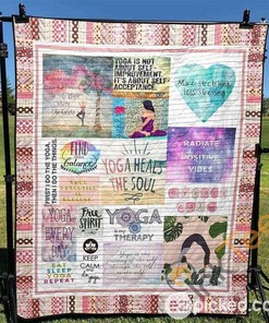 Yoga Heals The Soul Quilt Blanket Bedding Set