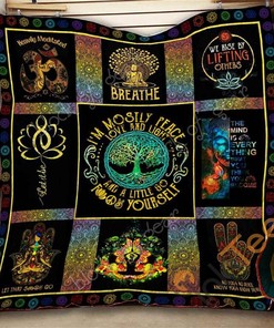 Yoga Quilt Blanket Bedding Set With Pillowcase Option