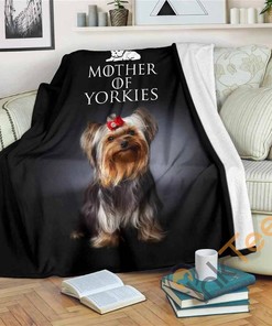 Yorkie Sherpa Fleece Blanket Gifts for Dog Lovers
