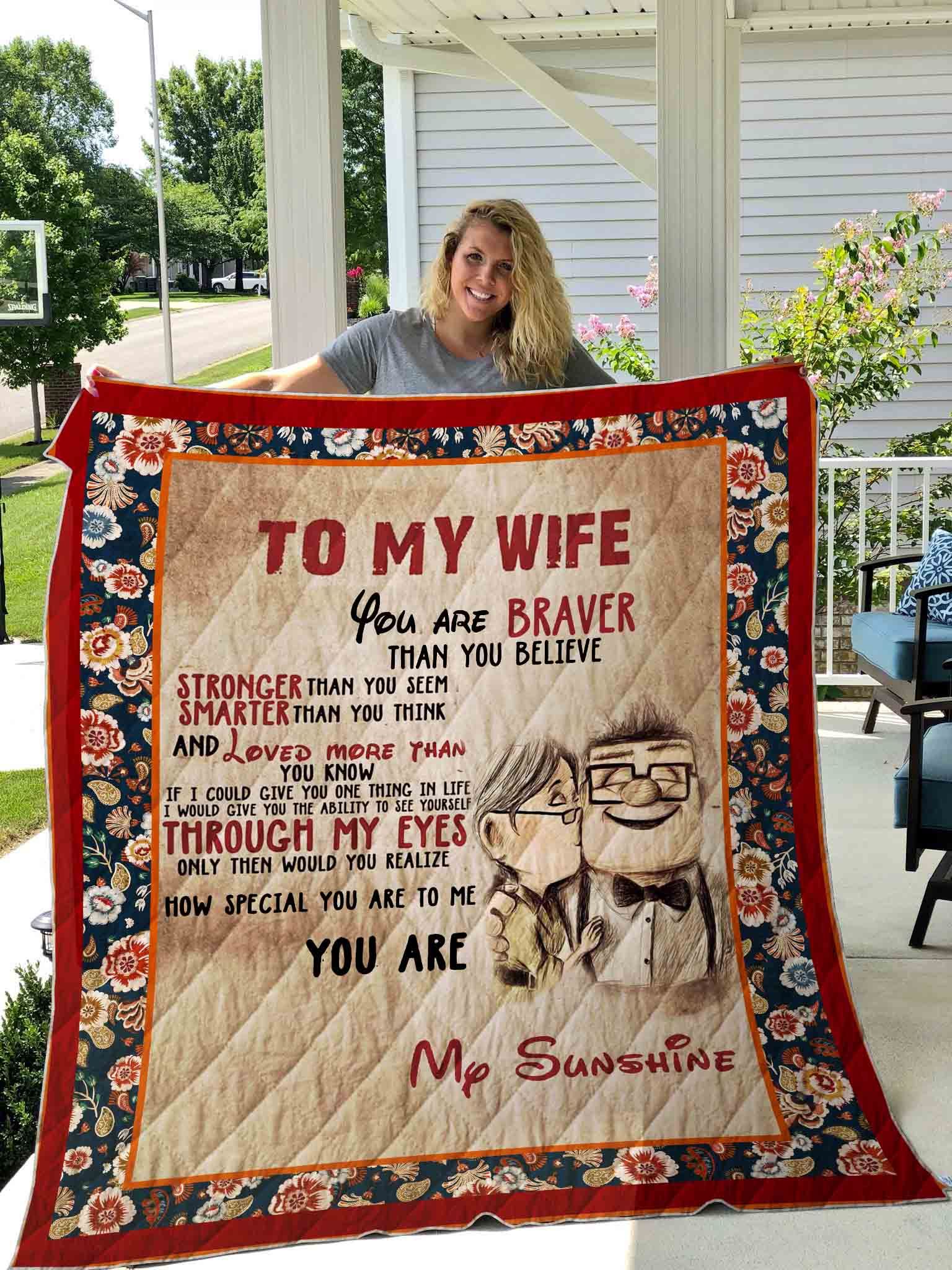 You Are Braver Than You Believe Personalized Quilt Blanket Bedding Set