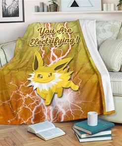 You Are Electrifying Jolteon Sherpa Fleece Blanket Gifts for Family, for Couple