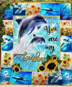 You Are My Sunshine Dophin Quilt Blanket Bedding Set