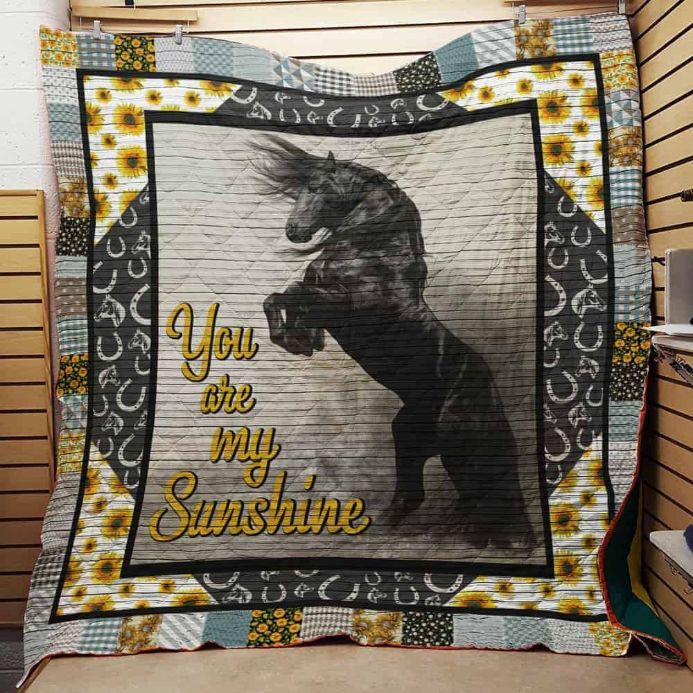 You Are My Sunshine Horse Quilt Blanket Bedding Set