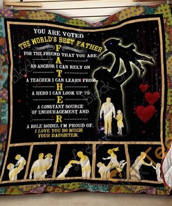 You Are Voted The World’S Best Father Quilt Blanket Bedding Set
