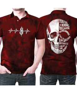 You Call It Demonic Because Screaming I Hear The Meaning Skull Horror Polo Shirt