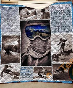 You Can't Buy Happiness But You Can Buy A Lift Pass Skiing Quilt Blanket Bedding Set
