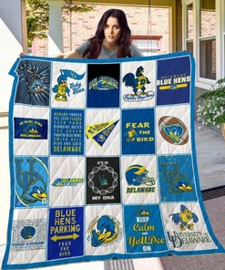 You Dee On Ncaa Delaware Fightin' Blue Hens Collection Quilt Blanket Bedding Set