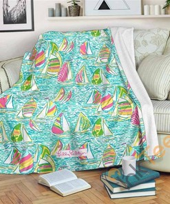 You Gotta Regatta Lilly Pulitzer Sherpa Fleece Blanket Gifts for Family, for Couple