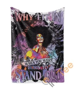 You Were Born To Stand Out Sherpa Fleece Blanket Gifts for Family, for Couple