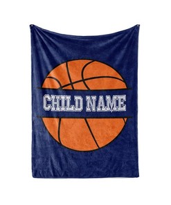 Youth Basketball Player - Personalized Custom Blanket With Your Child's Or Family Name Sherpa Fleece Blanket Gifts for Family, for Couple