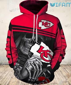 Youth KC Chiefs Hoodie 3D Death Holding Logo Kansas City Chiefs Gift