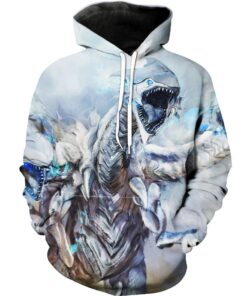 Yugioh Blue Eyes White Dragon Hoodie 3D