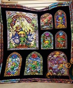 Zelda Stained Glass Quilt Blanket Bedding Set