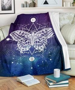 Zodiac Style Butterfly Butterfly Lover Sherpa Fleece Blanket Gifts for Family, for Couple