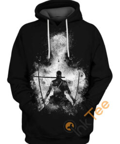 Zoro Black And White Hoodie 3D