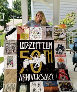 th Anniversary Led Zeppelin Style Quilt Blanket Bedding Set