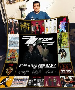 th Anniversary Of Zz Top Band Vintage Quilt Blanket Bedding Set