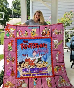 th Anniversary The Flintstone Combined Quilt Blanket Bedding Set