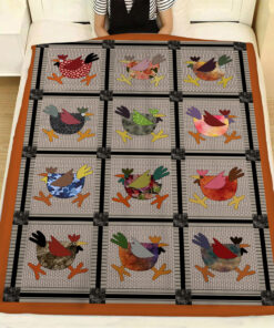 Custom Chicken Quilt Bedding Set: Personalize with Your Favorite Quote