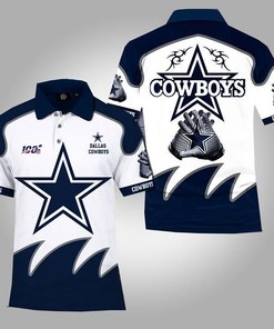 100Th Nfl Dallas Cowboys 3D Polo Shirt
