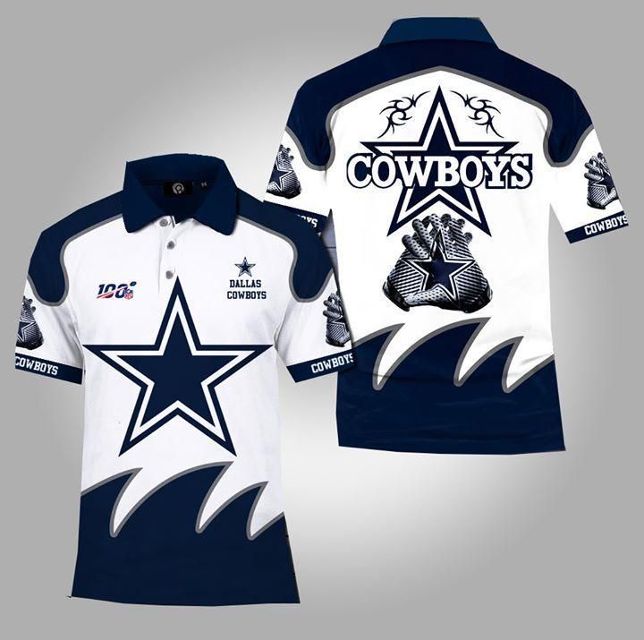 100Th Nfl Dallas Cowboys 3D Polo Shirt