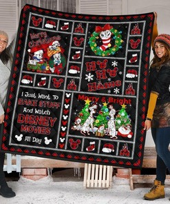 101 Dalmatian Christmas Funny Gift Disney Fan Quilt Bedding Set Bedroom Decor, Gifts for Family