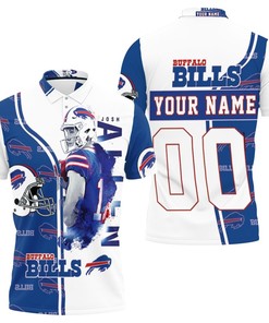 17 Josh Allen 17 Buffalo Bills Great Player 2020 Nfl Season White Blue Personalized Polo Shirt