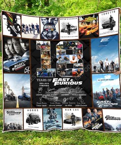 18 Years of Fast & Furious Personalized Quilt Bedding Set, Great for Bedroom Decoration and Family Gifts