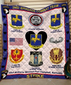 2Nd Brigare Combat Team Blanket Htt-Qct0006 Quilt Bedding Set Bedroom Decor, Gifts for Family
