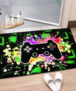 3D Game Console Print Carpet - Video Game Area Rug for Bedroom and Living Room Boys Teens Play Mat
