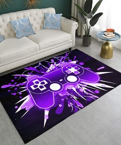 3D Gamer Carpet Decor Game Area Rug with Dynamic Cool Game Theme Design, for Living Room Bedroom