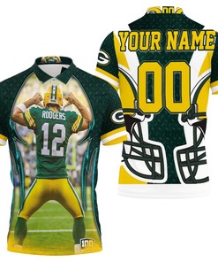 Aaron Charles Rodgers 12 Green Bay Packers Nfc North Champions Super Bowl 2021 Personalized Polo Shirt