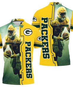 Aaron Jones 23 Green Bay Packers 3D Polo Shirt