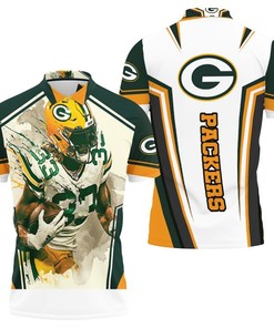 Aaron Jones 33 Green Bay Packers Nfc North Division Champions Super Bowl 2021 3D Polo Shirt