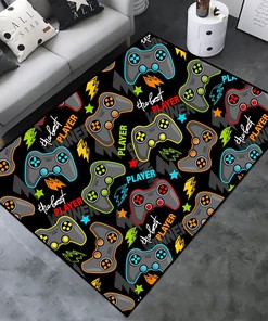 Add a Cool Touch to Your Room with Game Area Rugs - 3D Gamer Carpet Printed Living Room Mat (Game Rugs-5)