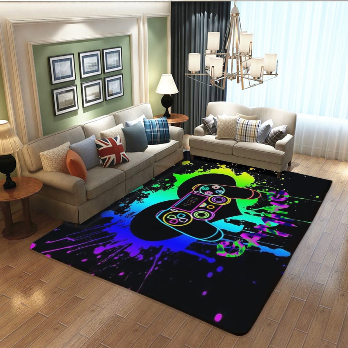 Add a Personalized Touch with Game Area Rugs with 3D Gamer Carpet Decor