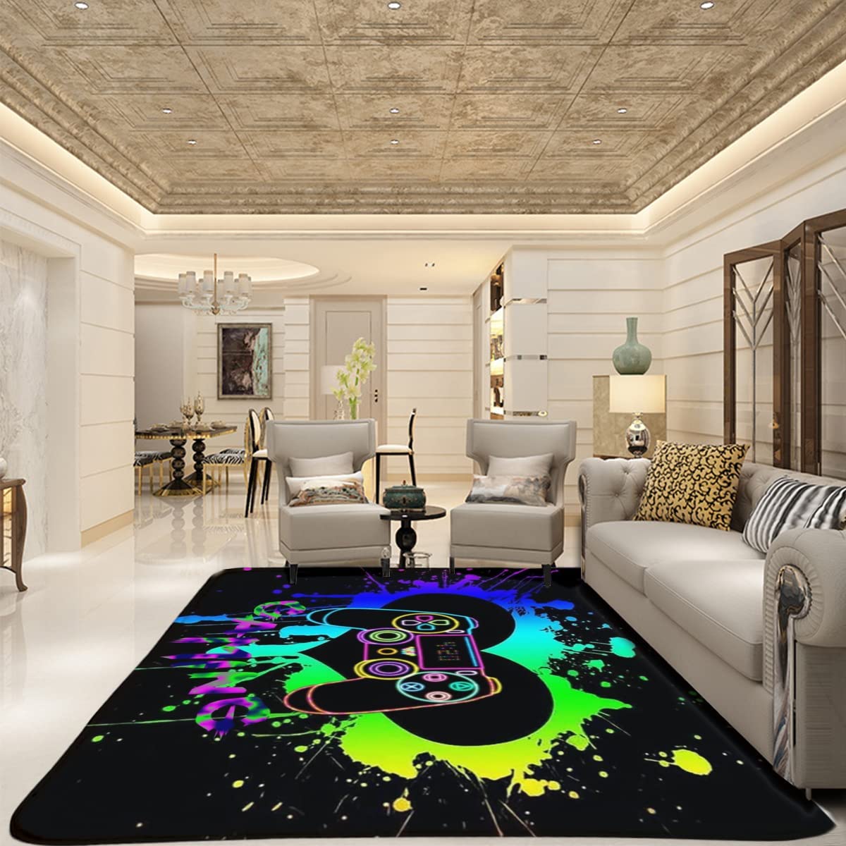 Add a Personalized Touch with Game Area Rugs with 3D Gamer Carpet Decor - Image 3