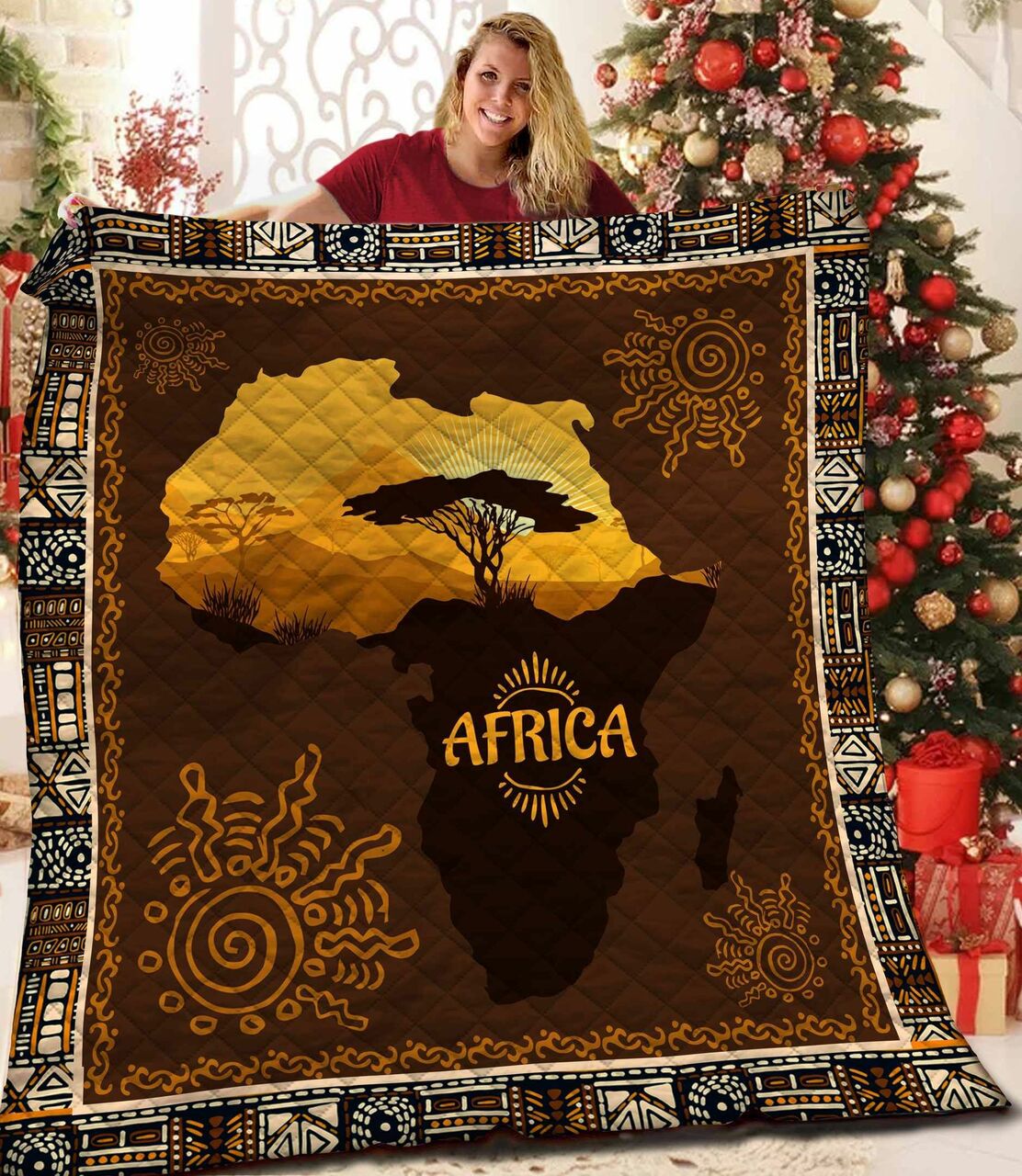 Africa Quilt Bedding Set for Bedroom Decor, Gifts for Family