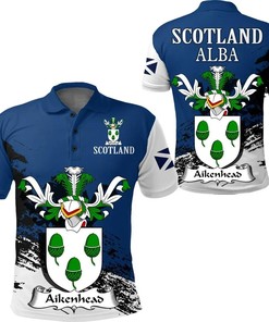 Aikenhead Scottish Family Crest Scotland Special Polo Shirt - Golf Shirt